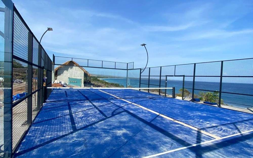 Padel court, in use